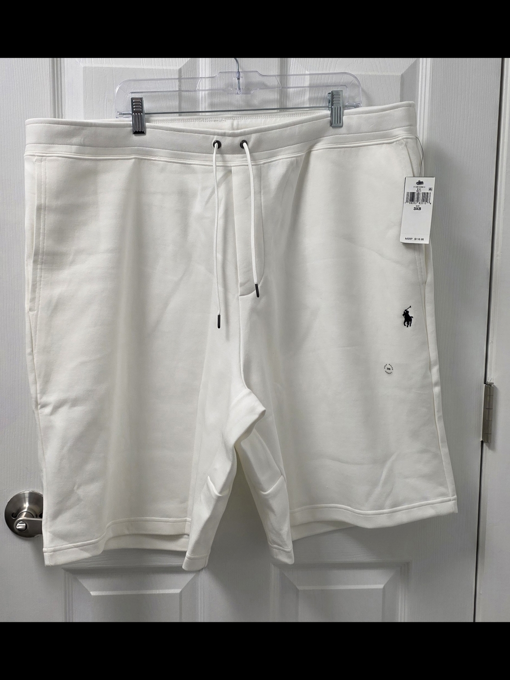 POLO Ralph Lauren Mens White Knit SHORTS Pony NEW NWT Pockets $110 Preppy Sporty